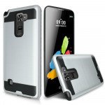 Wholesale LG Stylo 2 Plus MS550 Iron Shield Hybrid Case (Silver)